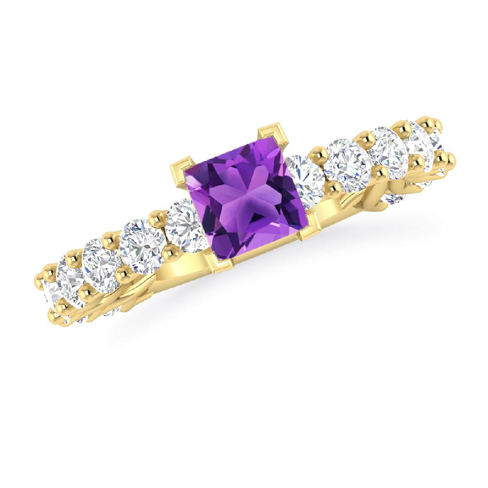 Yellow Gold - Amethyst