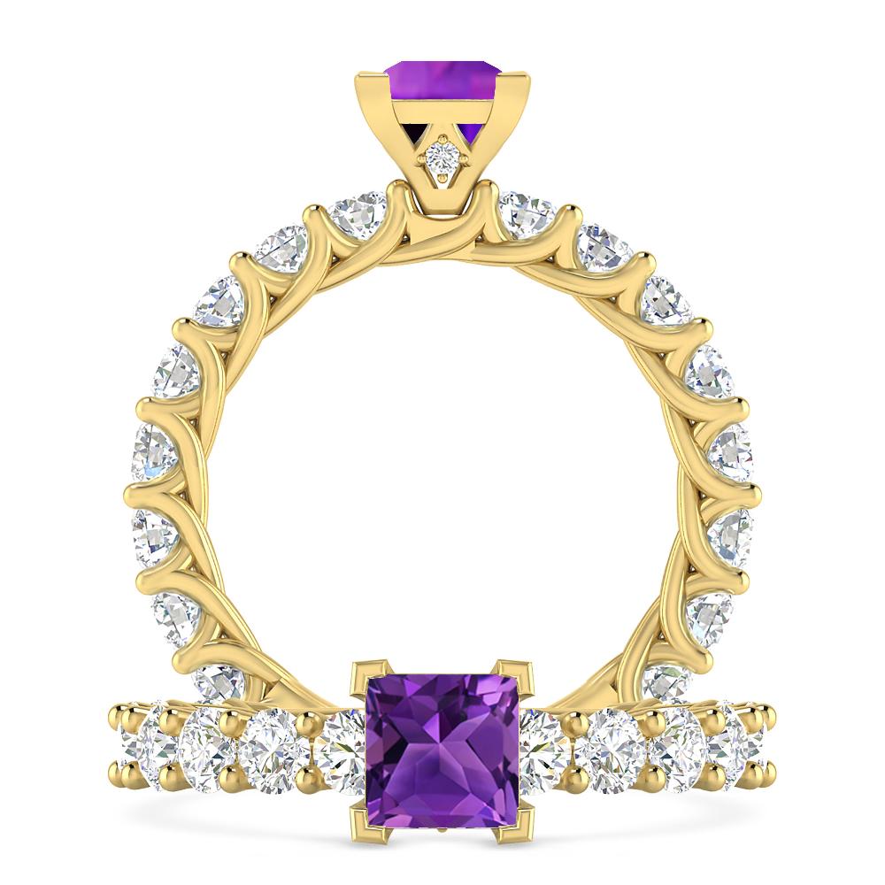 Yellow Gold - Amethyst