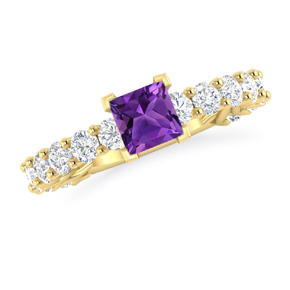 Yellow Gold - Amethyst