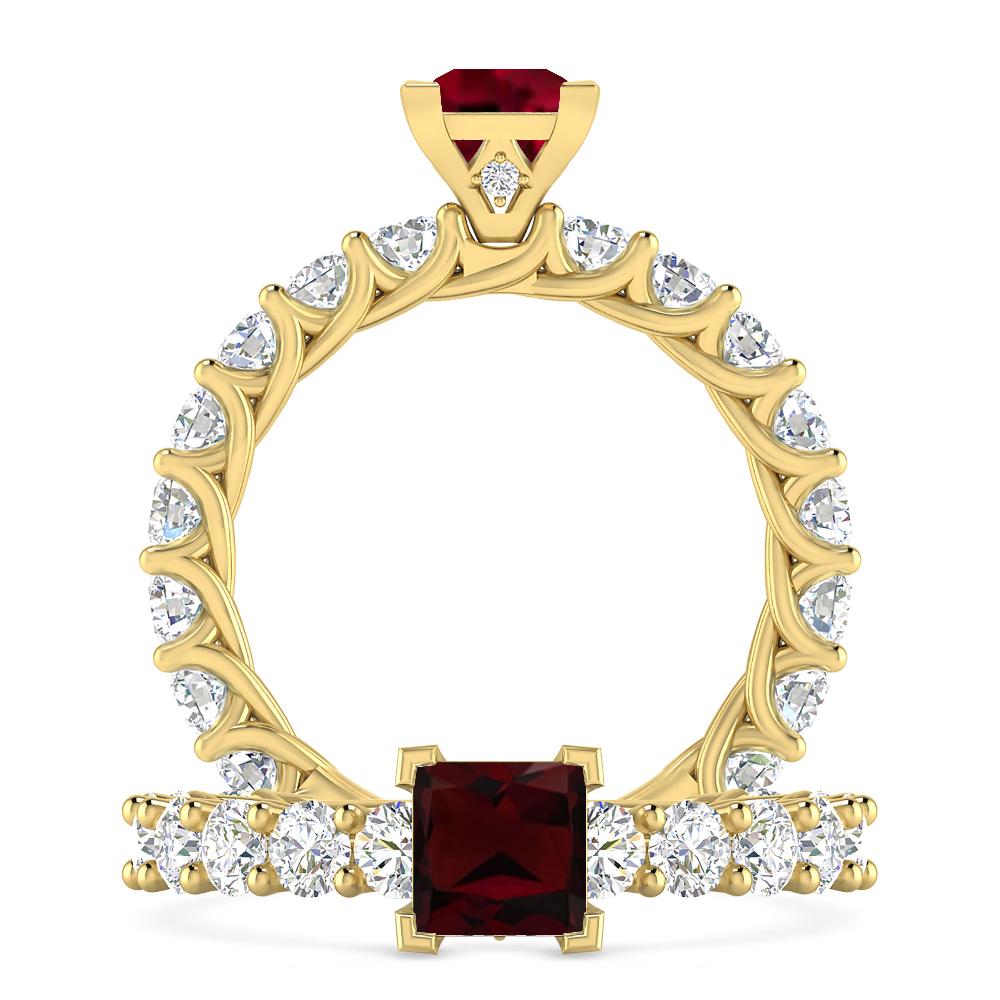 Yellow Gold - Garnet