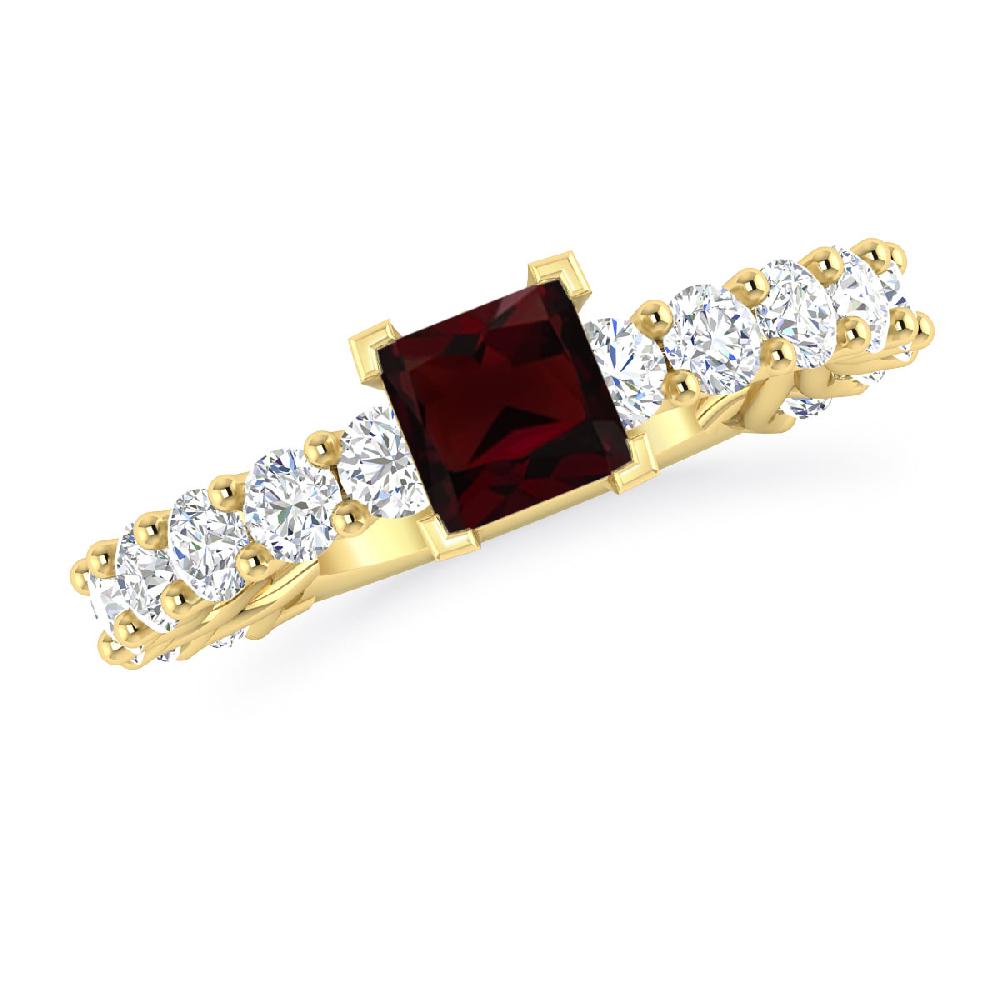 Yellow Gold - Garnet