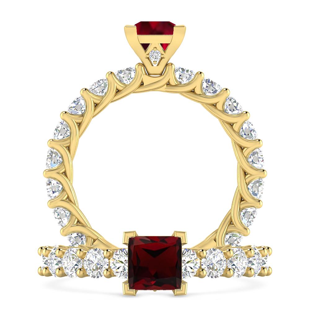 Yellow Gold - Garnet