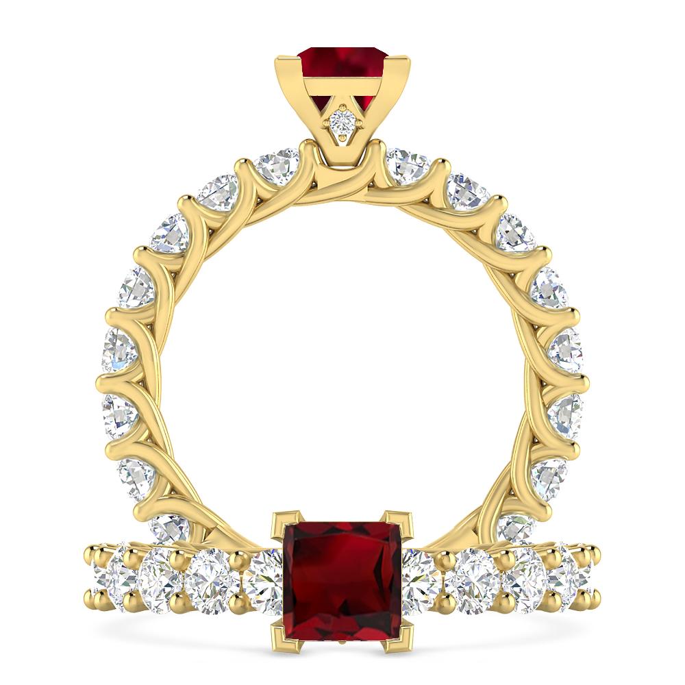 Yellow Gold - Garnet