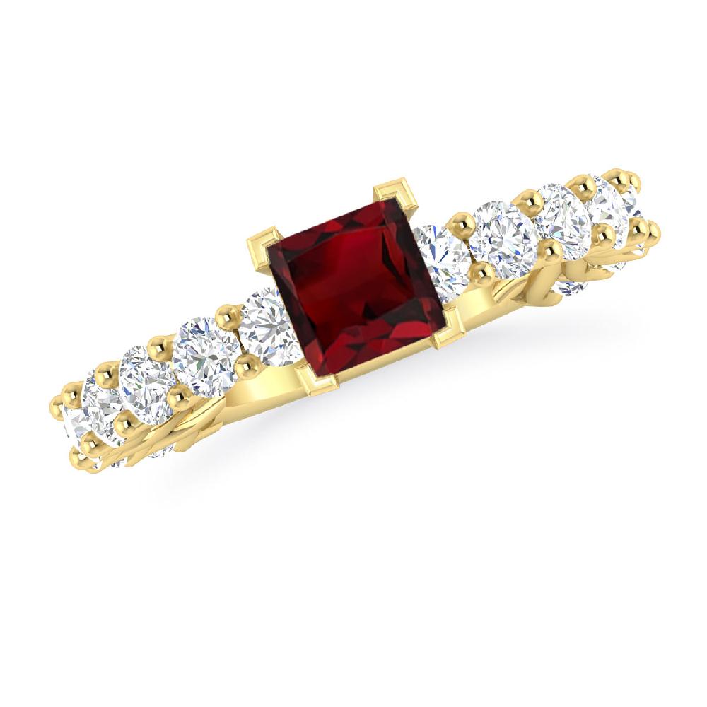 Yellow Gold - Garnet