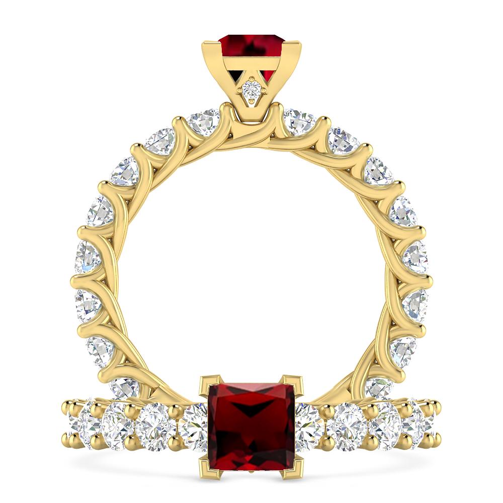 Yellow Gold - Garnet