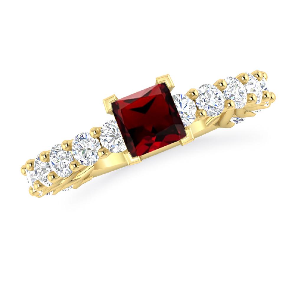 Yellow Gold - Garnet