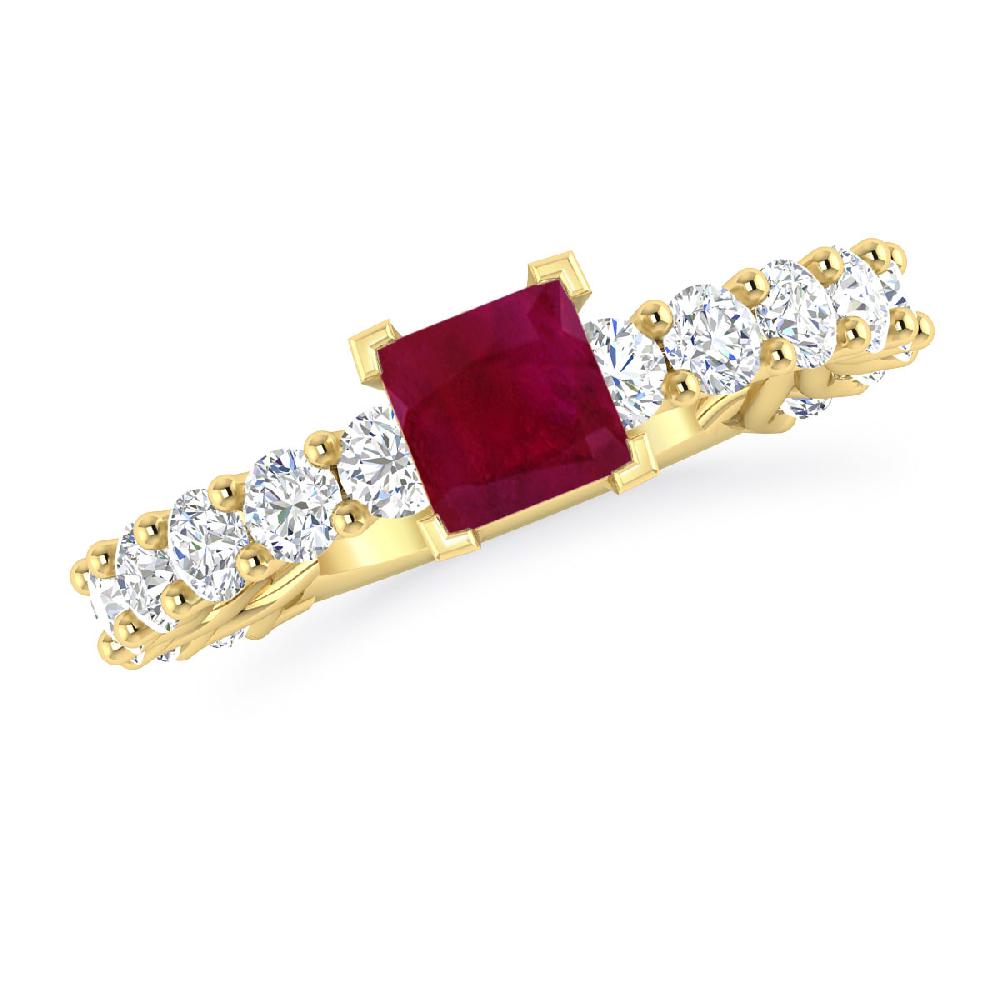 Yellow Gold - Ruby