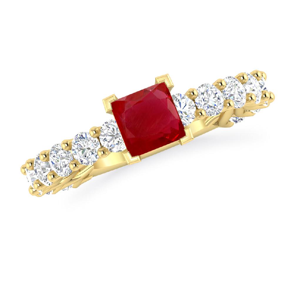 Yellow Gold - Ruby