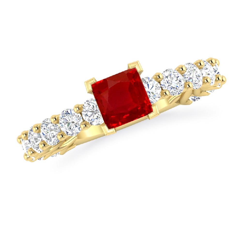 Yellow Gold - Ruby