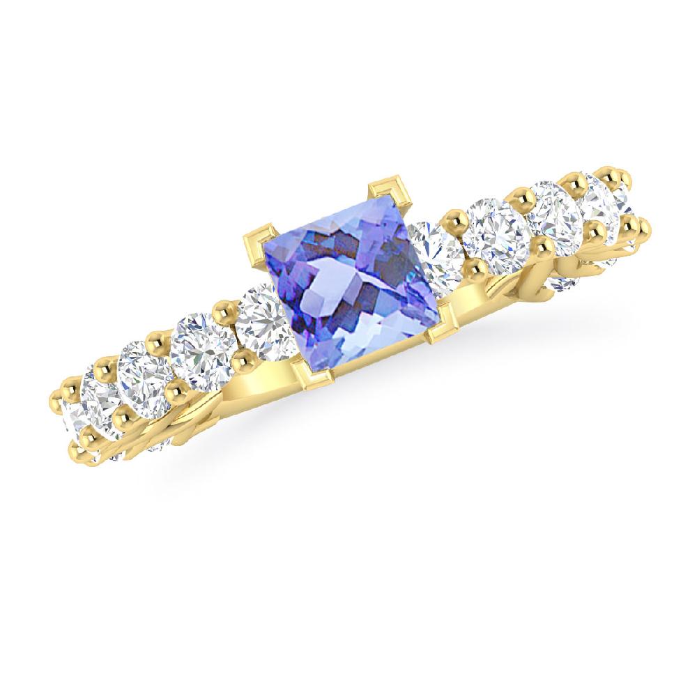 Yellow Gold - Tanzanite