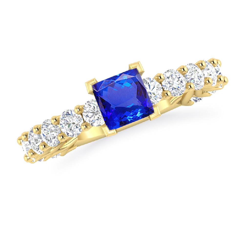 Yellow Gold - Tanzanite