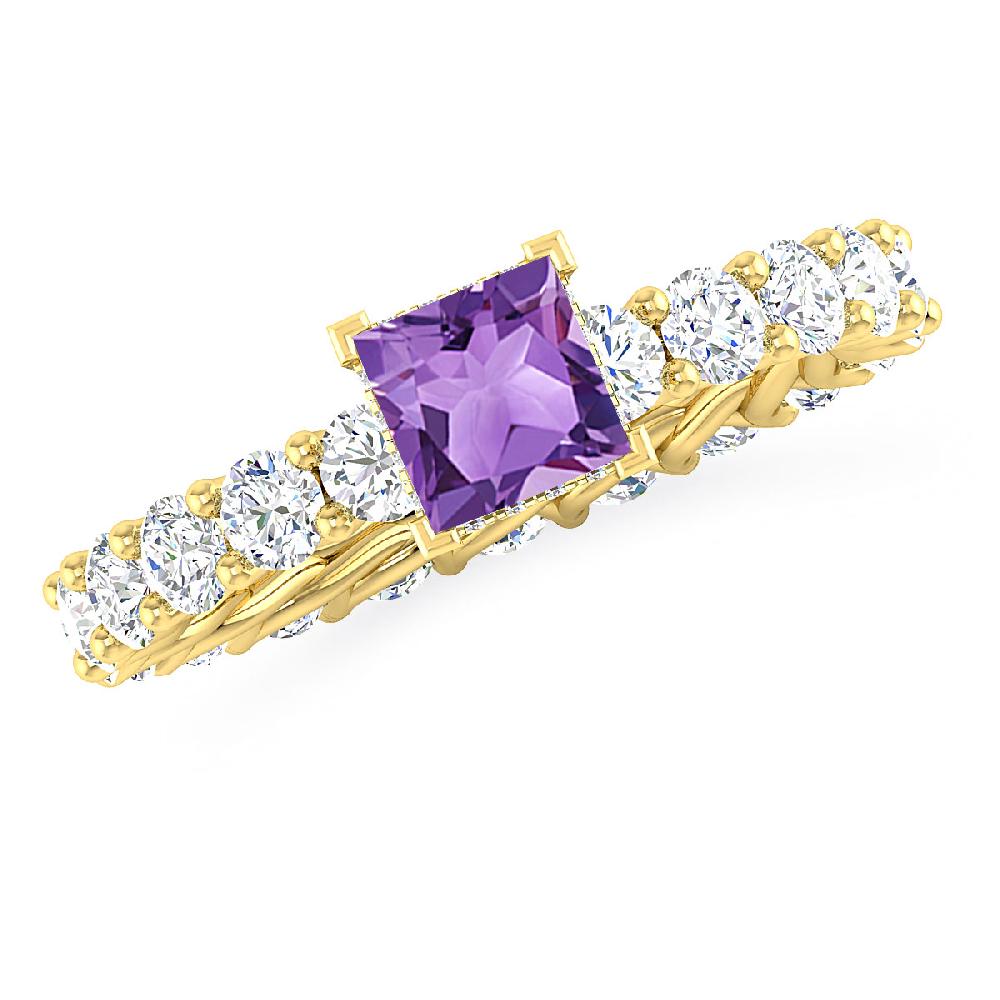 Yellow Gold - Amethyst