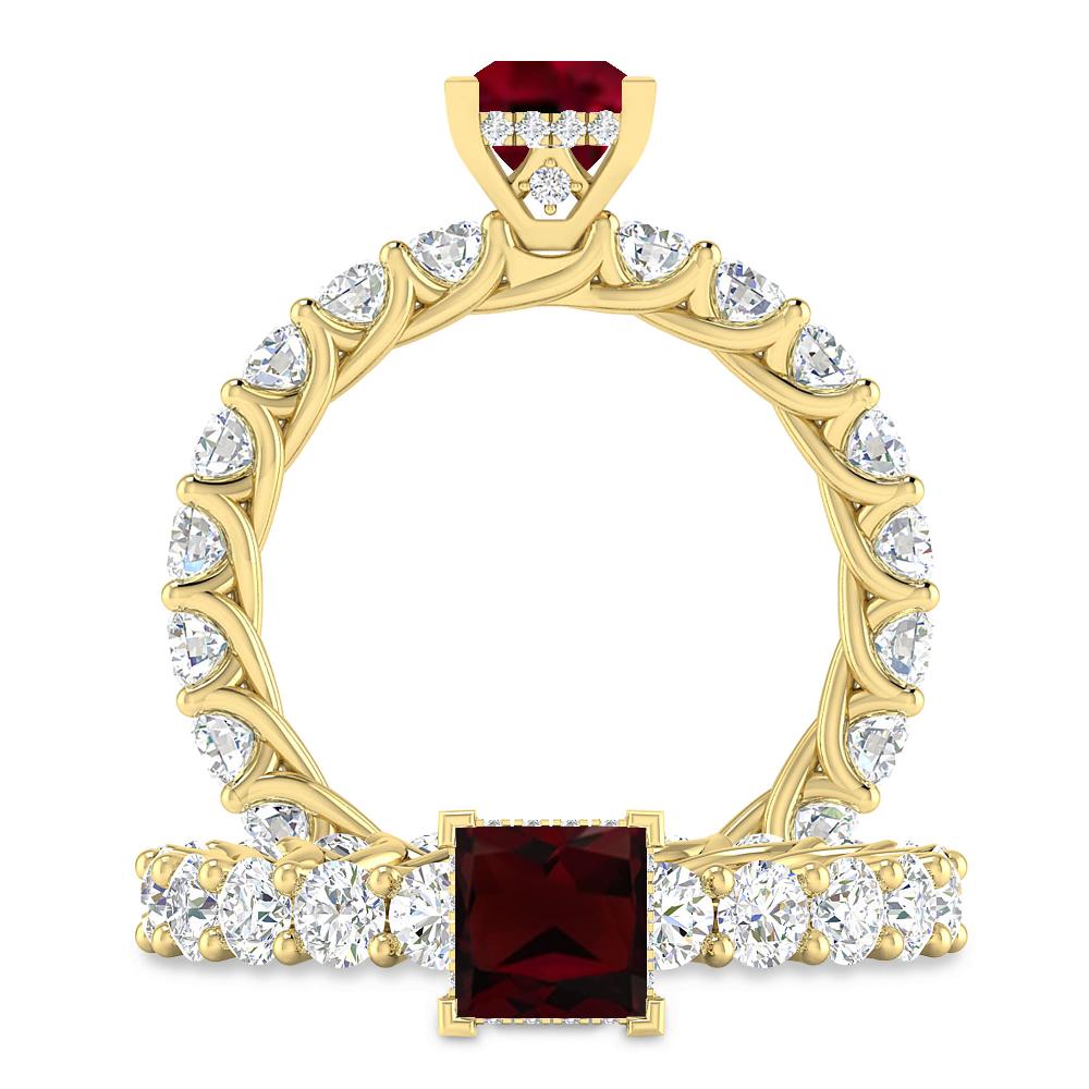 Yellow Gold - Garnet