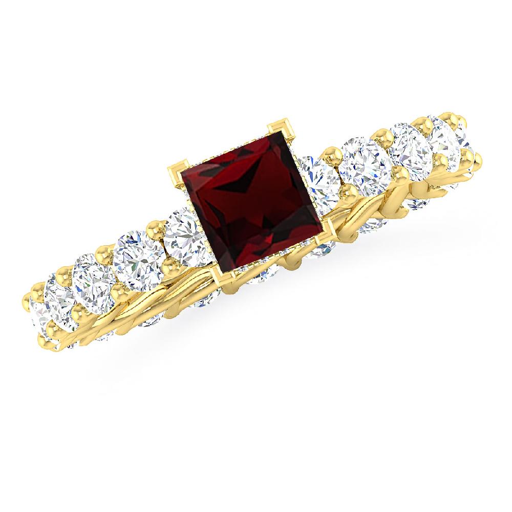 Yellow Gold - Garnet