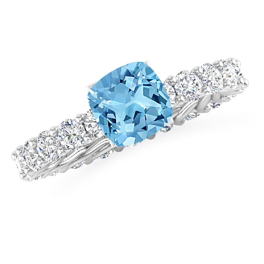 White Gold - Blue Topaz