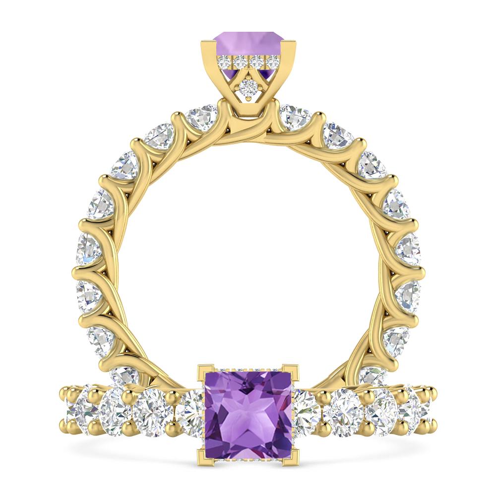 Yellow Gold - Amethyst