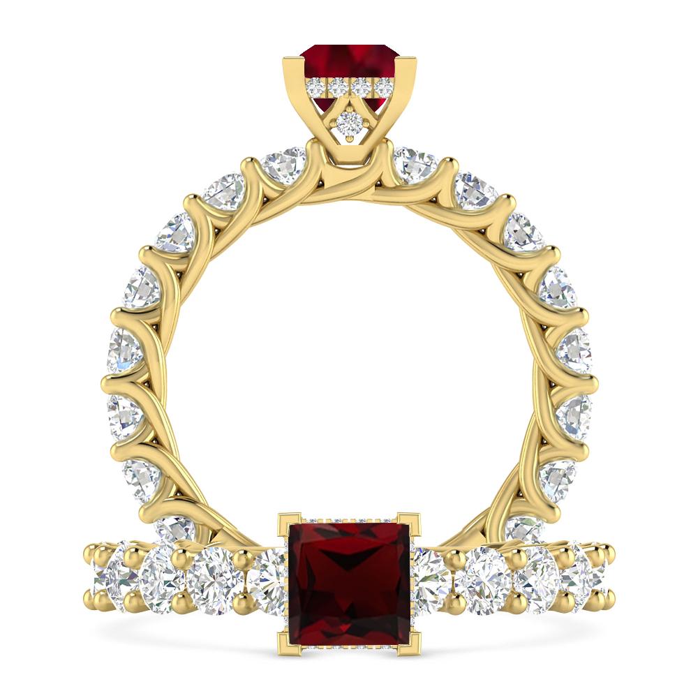 Yellow Gold - Garnet