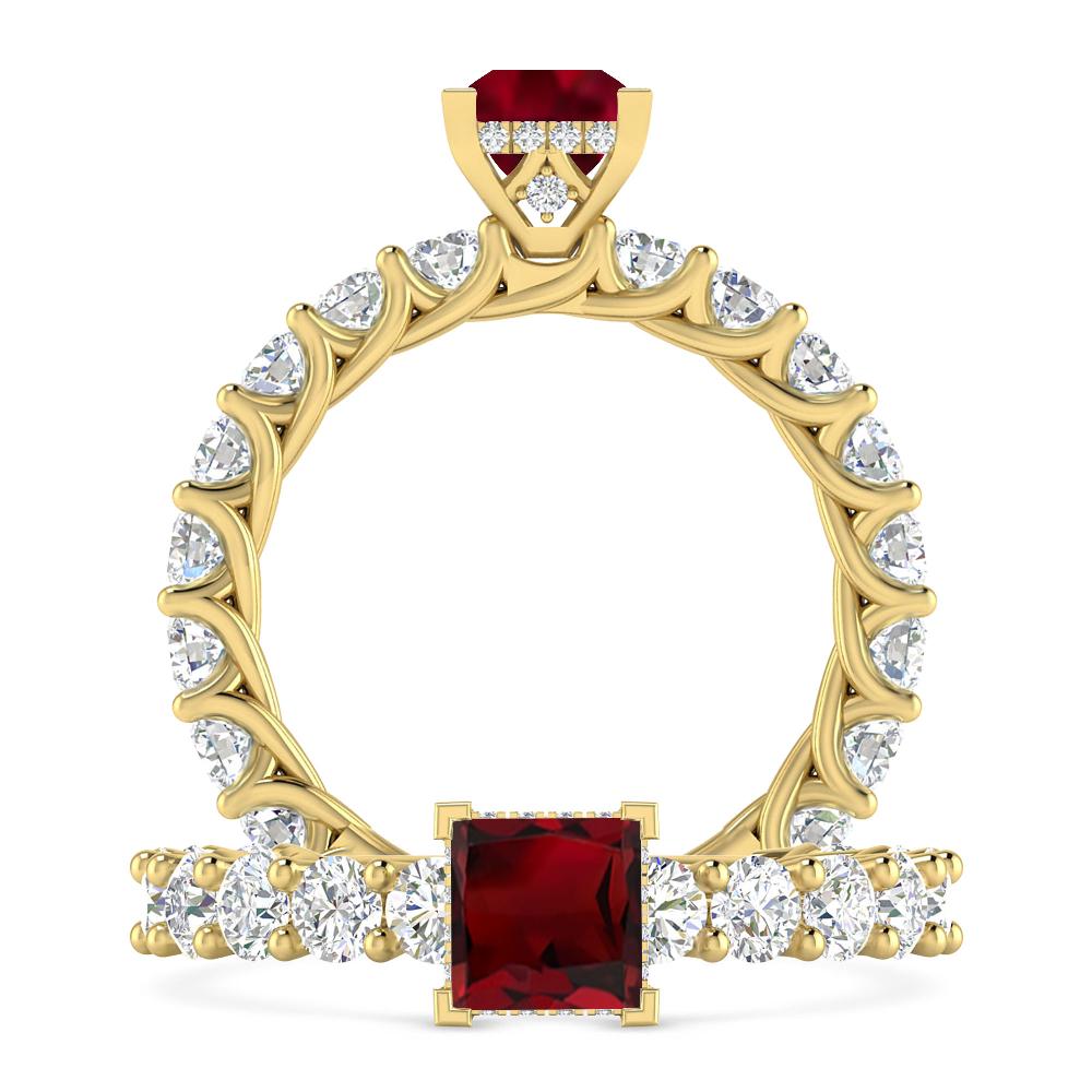 Yellow Gold - Garnet