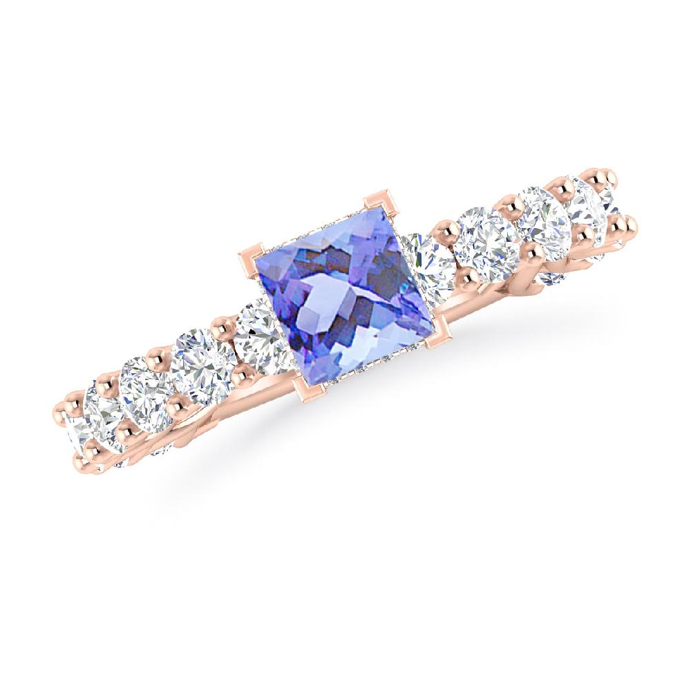 Rose Gold - Tanzanite