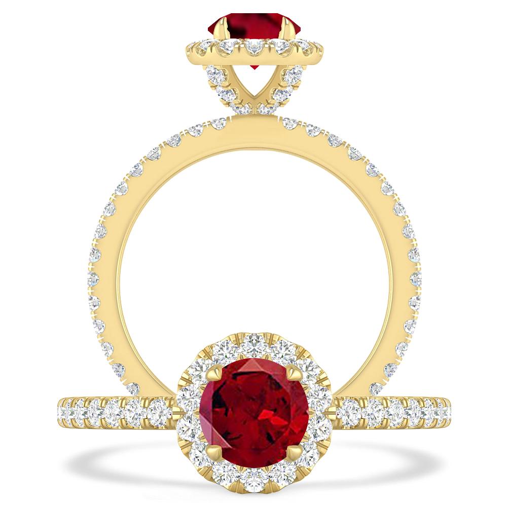 Yellow Gold - Garnet