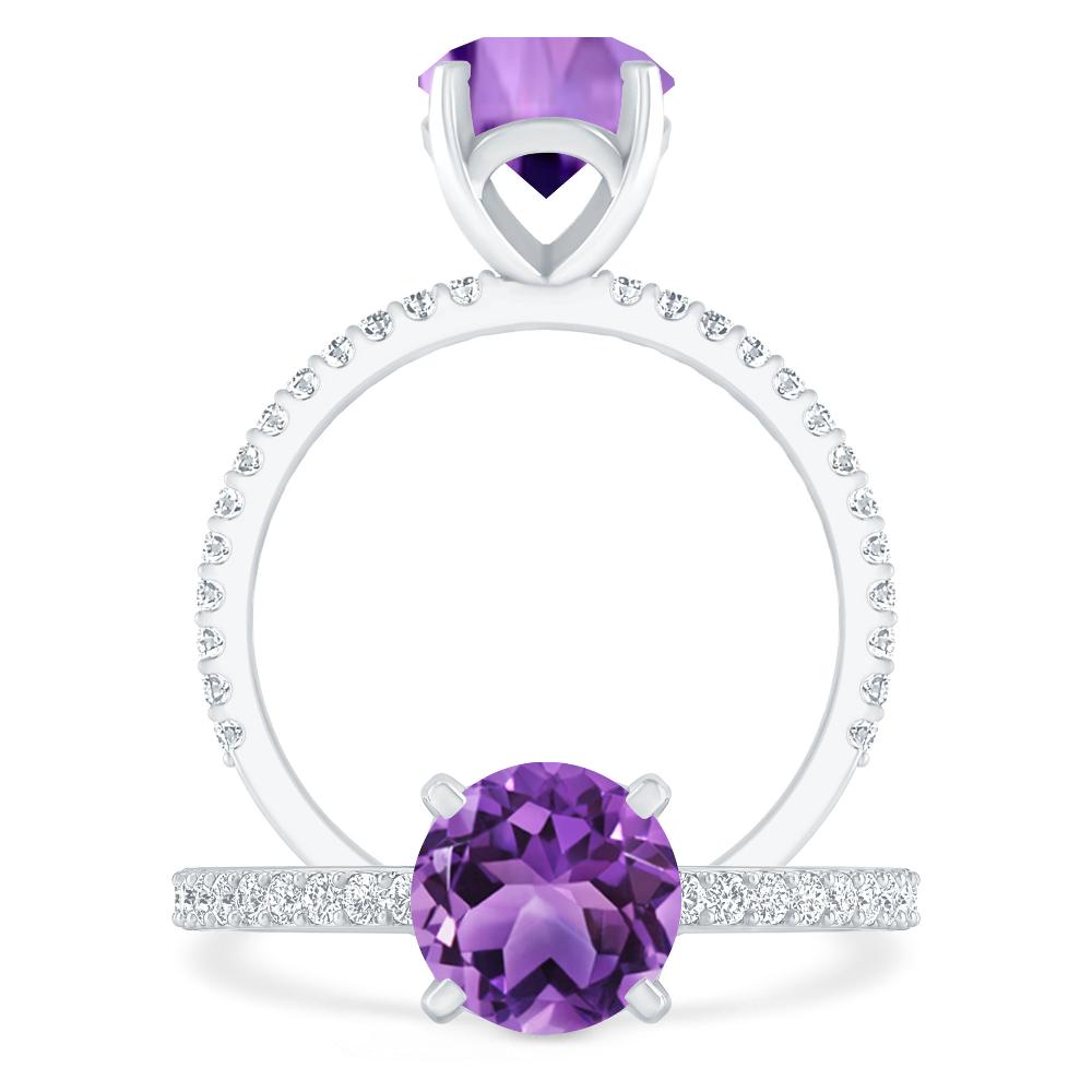White Gold - Amethyst
