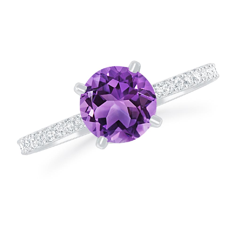 White Gold - Amethyst