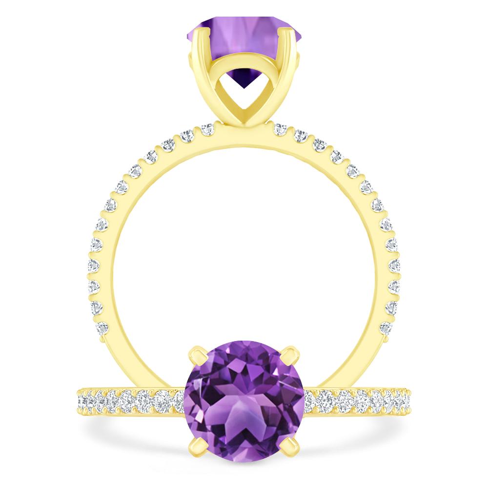 Yellow Gold - Amethyst