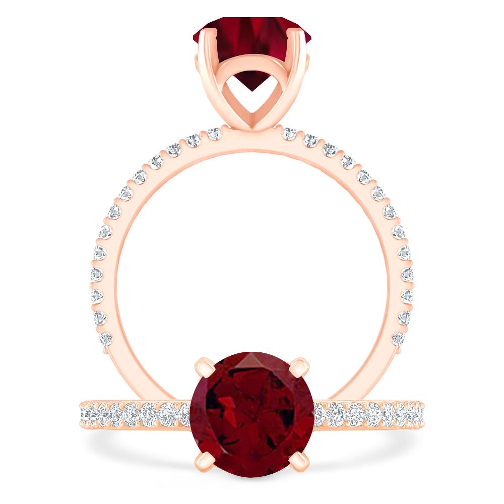 Rose Gold - Garnet