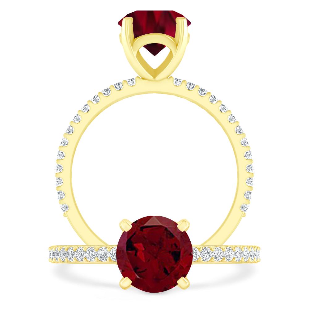 Yellow Gold - Garnet