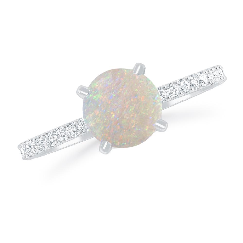 White Gold - Opal