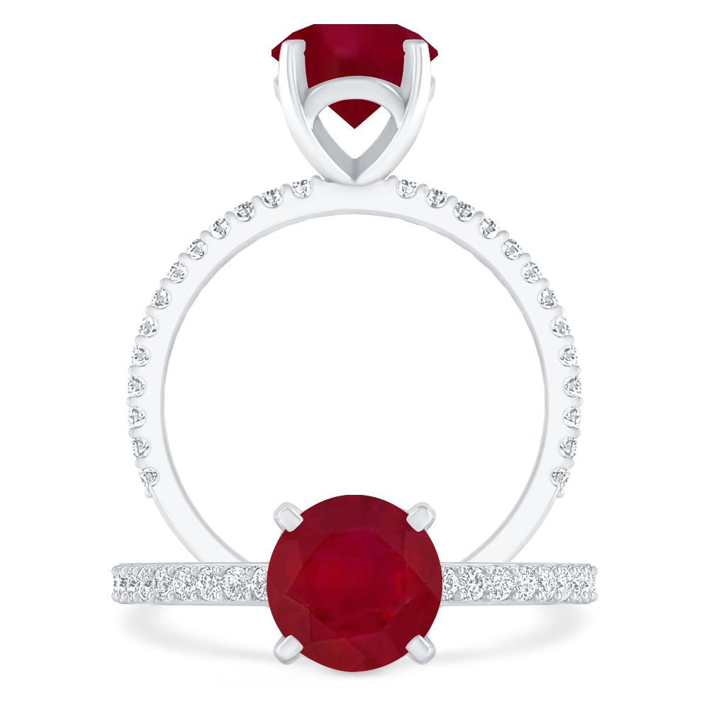 White Gold - Ruby