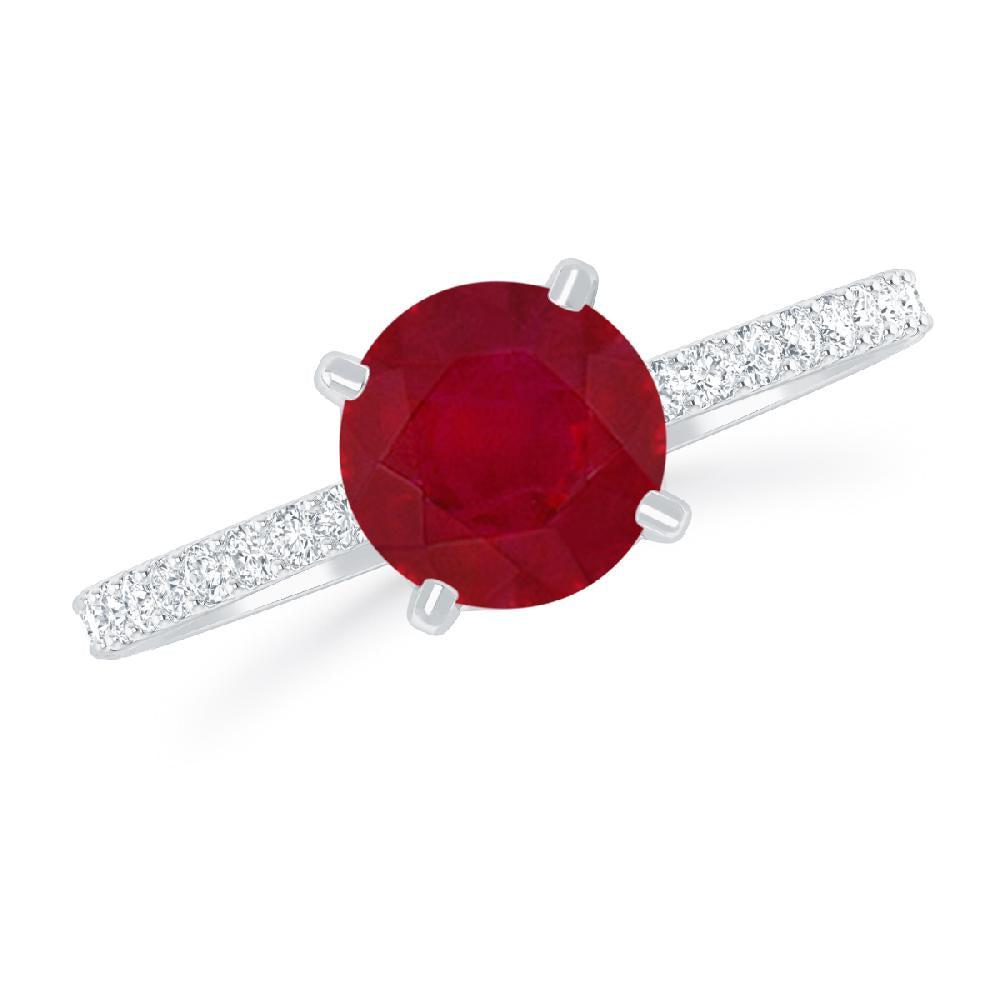 White Gold - Ruby