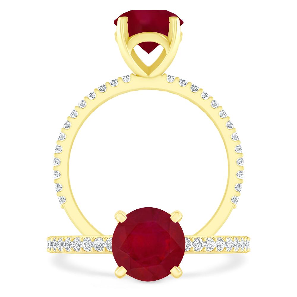 Yellow Gold - Ruby
