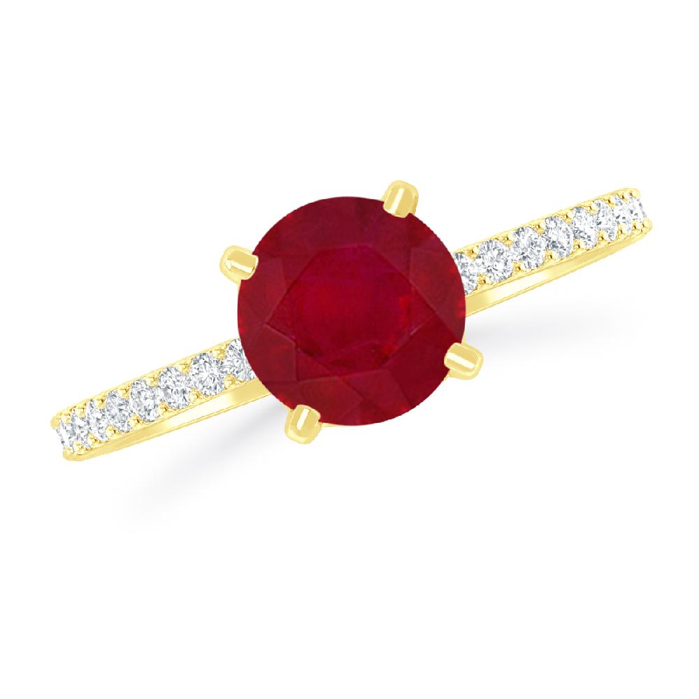 Yellow Gold - Ruby