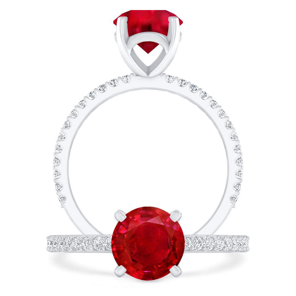 White Gold - Ruby
