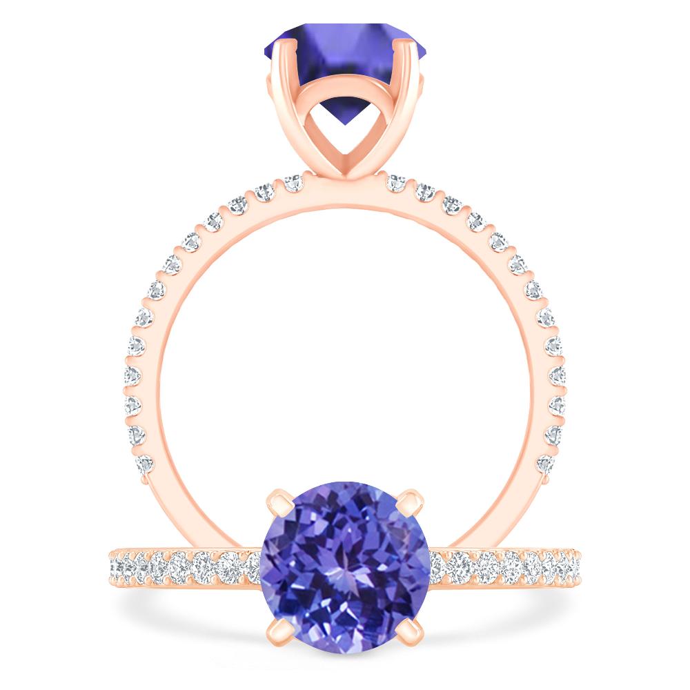 Rose Gold - Tanzanite