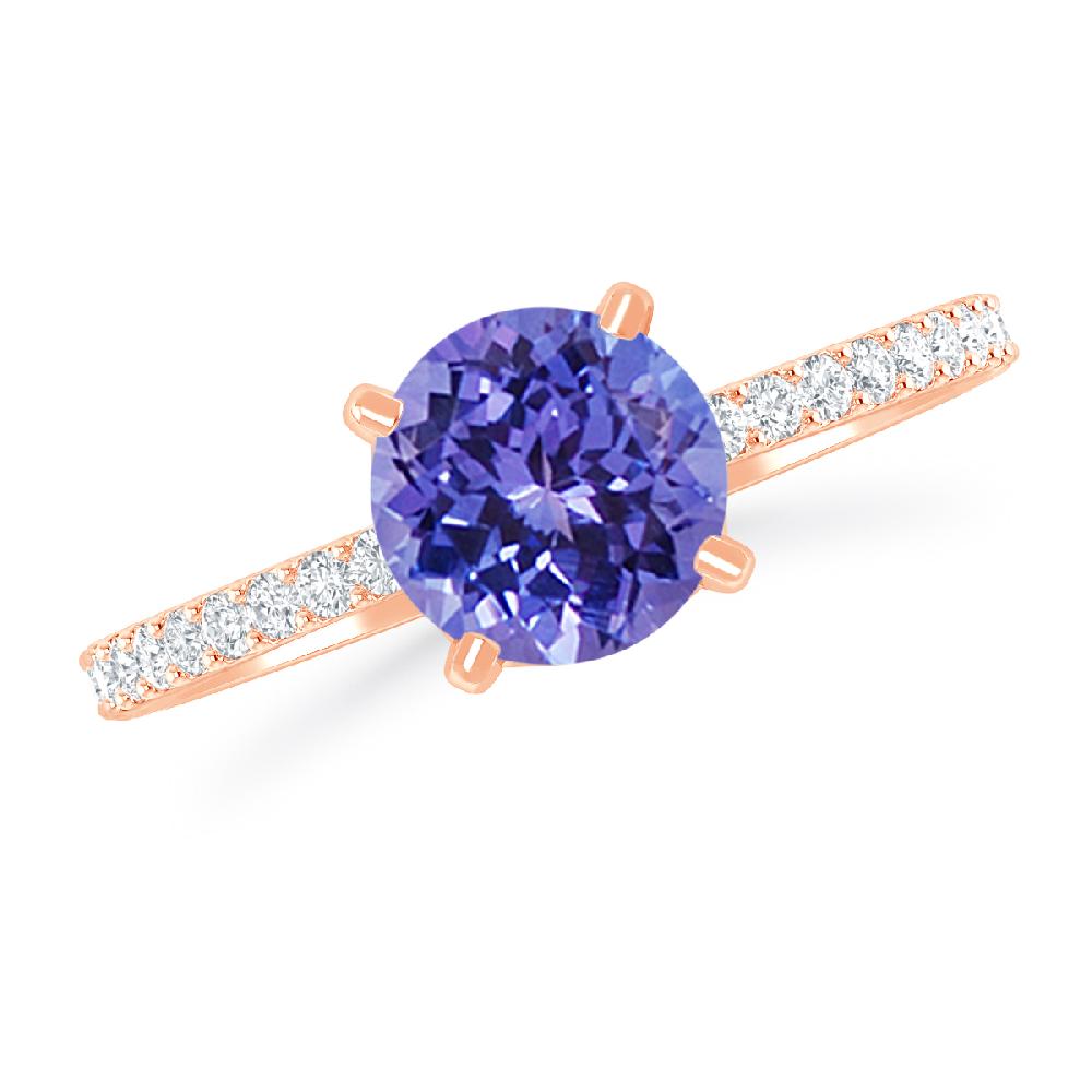 Rose Gold - Tanzanite