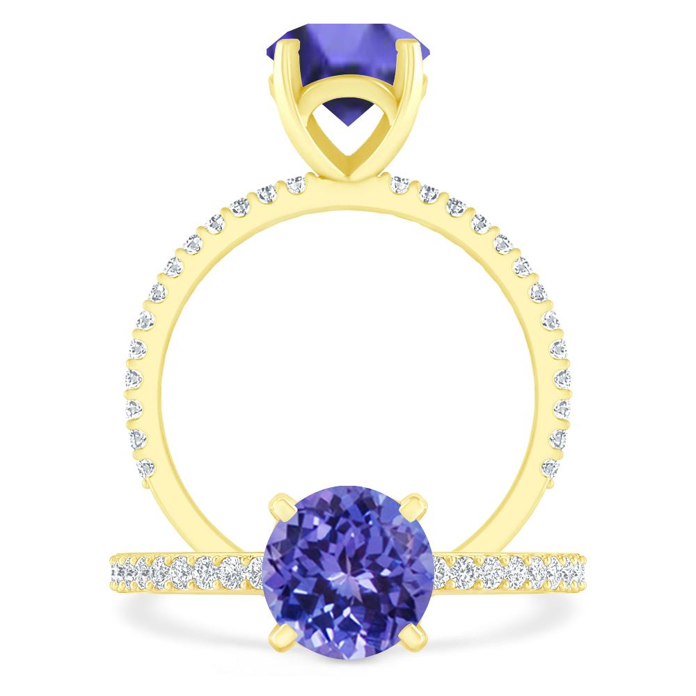 Yellow Gold - Tanzanite