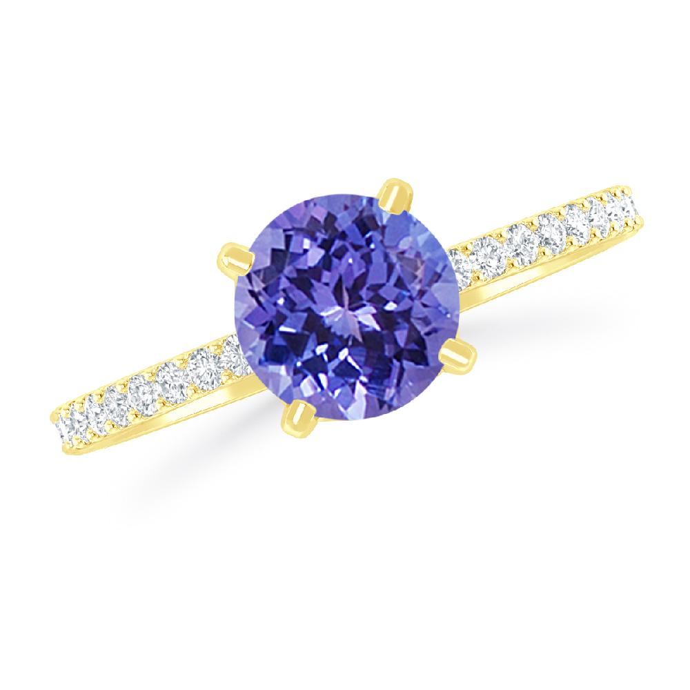 Yellow Gold - Tanzanite