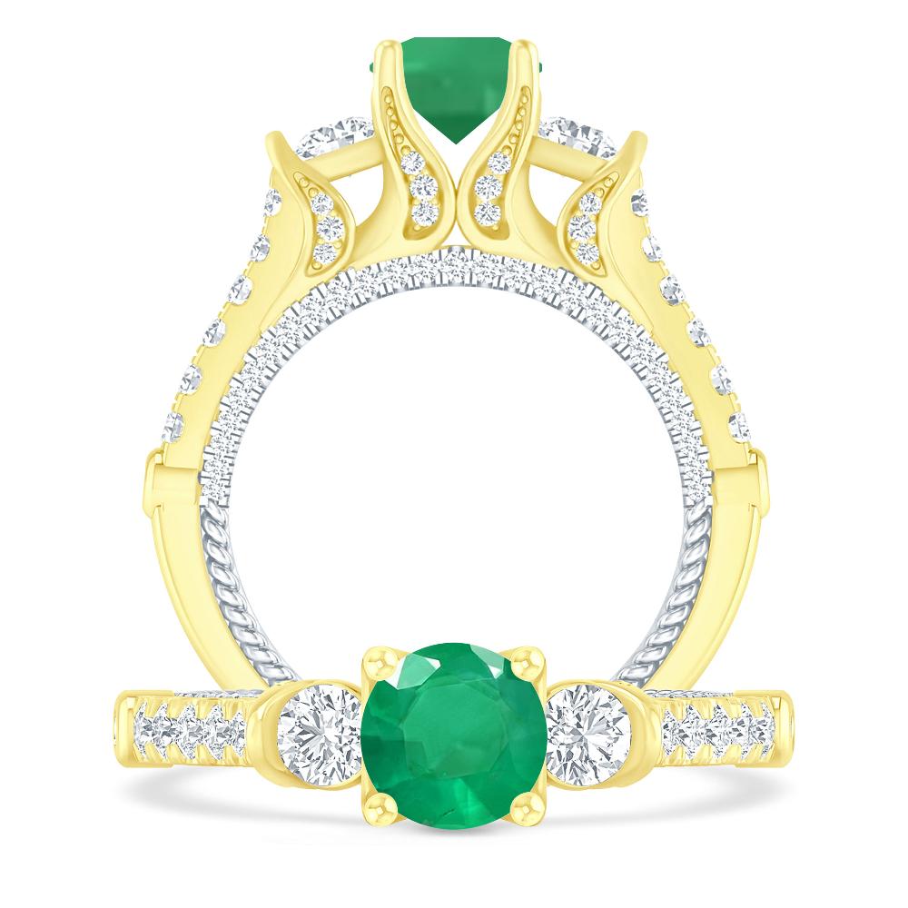 Yellow Gold - Emerald