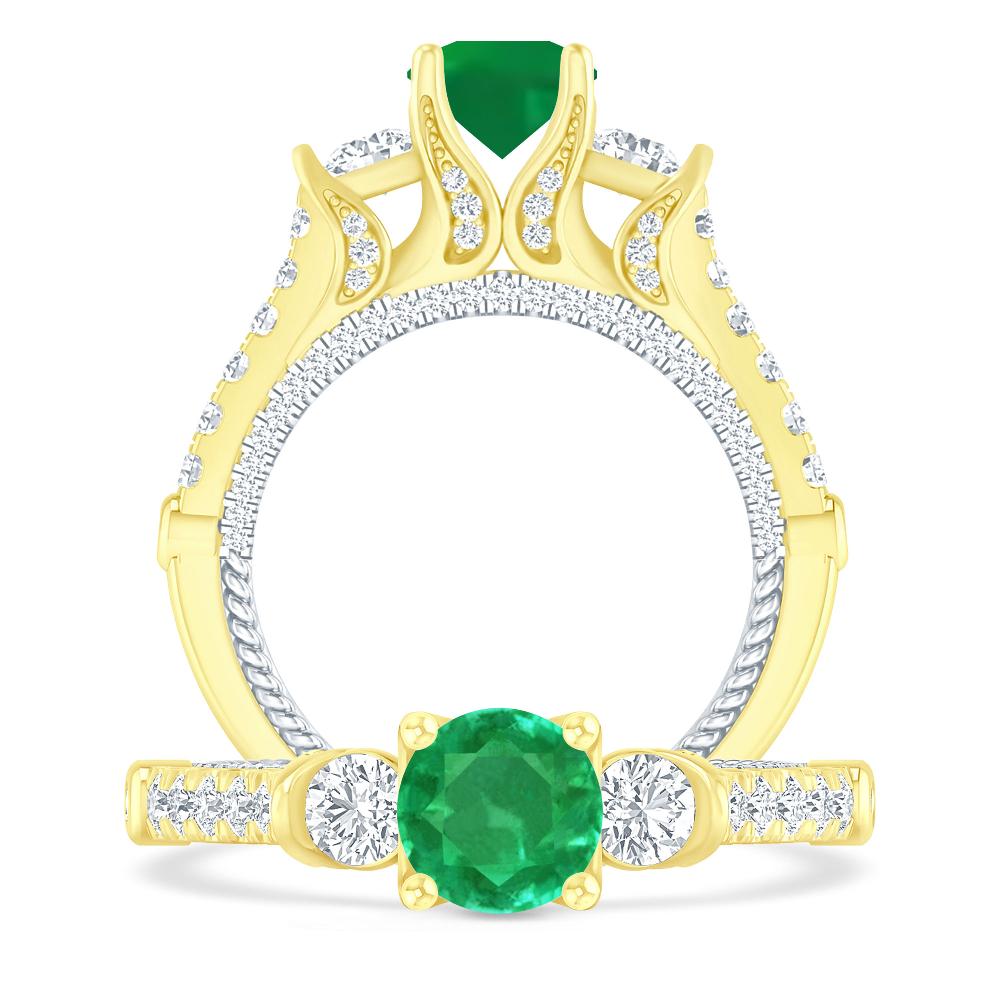 Yellow Gold - Emerald