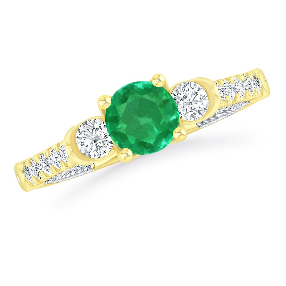 Yellow Gold - Emerald