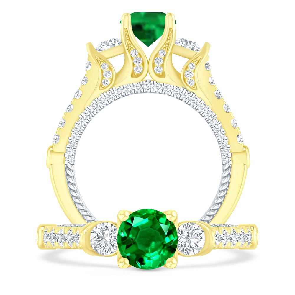 Yellow Gold - Emerald