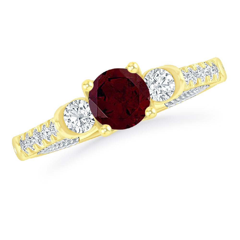 Yellow Gold - Garnet