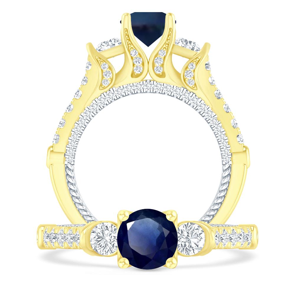 Yellow Gold - Sapphire