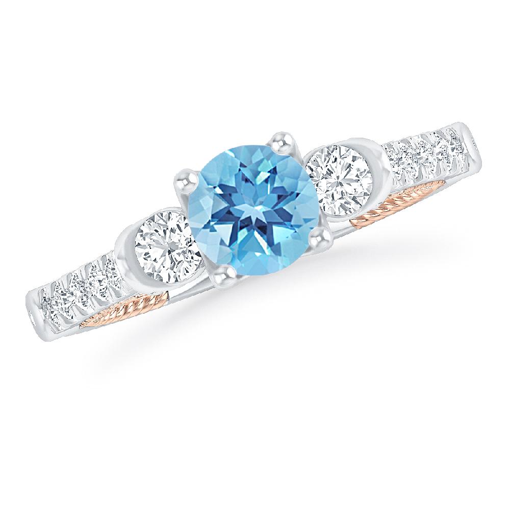 White Gold - Blue Topaz