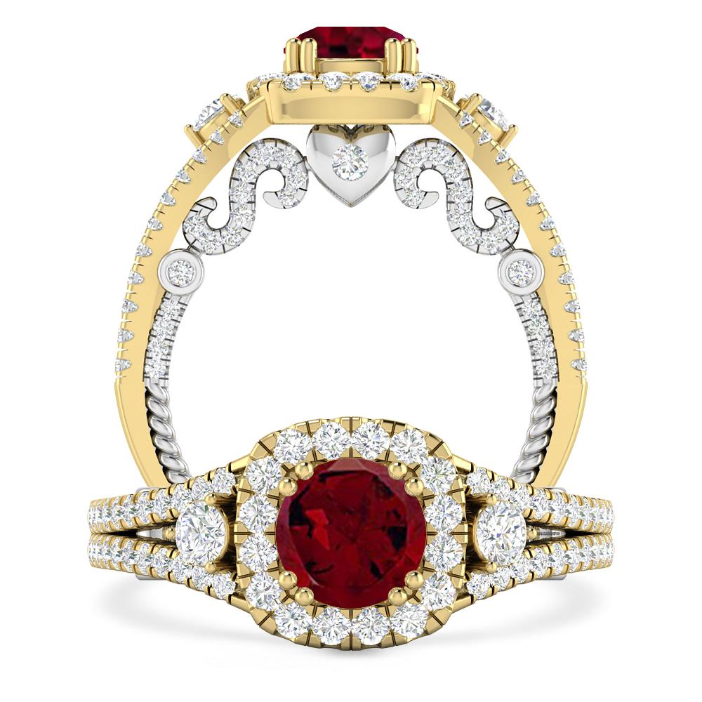 Yellow Gold - Garnet