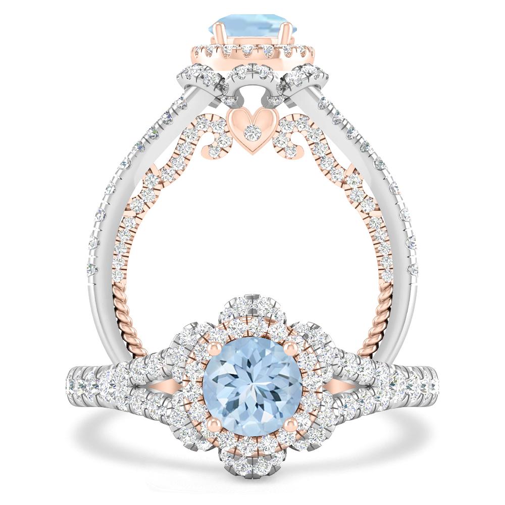 White Gold - Aquamarine