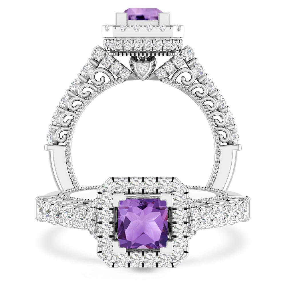 White Gold - Amethyst