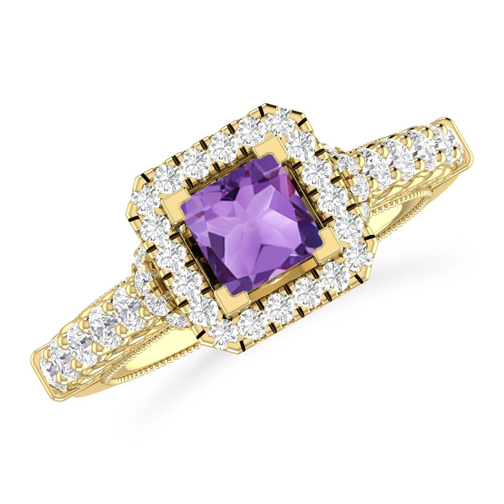 Yellow Gold - Amethyst